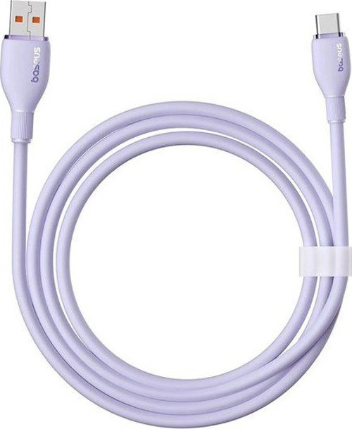 Baseus Pudding Hızlı Şarj Özellikli USB Type-C 100W Kablo 1.2m. Mor 3