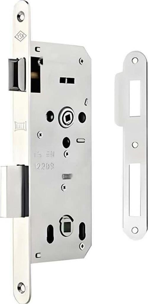 İç Kapı Gömme Kilidi 169 R Serisi Oval Nikel Banyo Tipi (Wc) 40/23 Mm