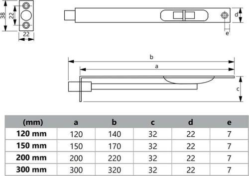 Gömme Sürgü Db001 B Serisi 150 Mm Sarı