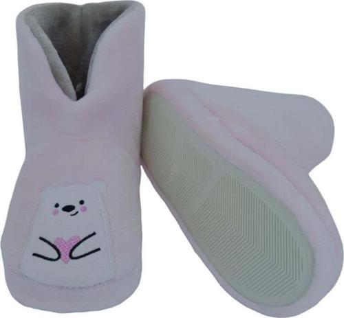Beea - Ayıcıklı Pembe Kadın Panduf