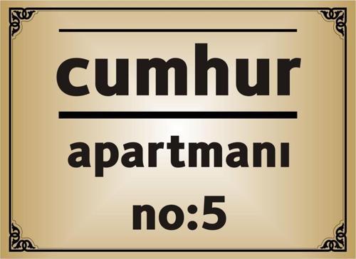 Apartman İsim Tabelası Aliminyum Aynalı Gold Metal Levha
