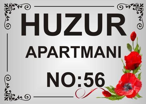 Apartman Isim Tabelası Aliminyum Aynalı Gümüş Metal Levha