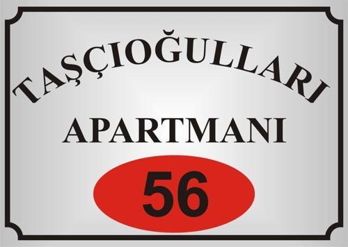 Apartman İsim Tabelası Aliminyum Aynalı Gümüş Metal Levha