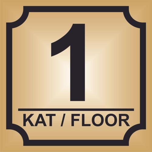 Apartman Kat Numarası Aliminyum Aynalı Gümüş Metal Levha 15X15Cm