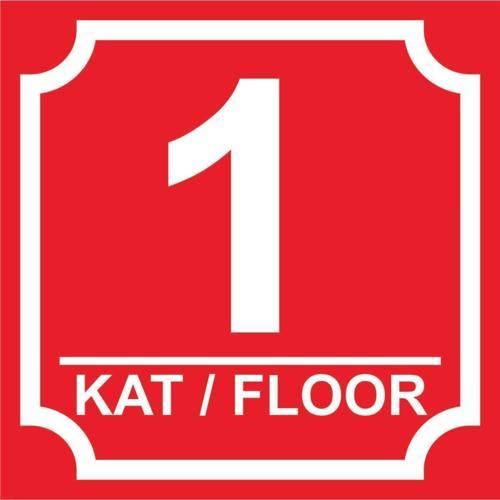 Apartman Kat Numarası Aliminyum Parlak Renkli Metal Levha 15*15Cm