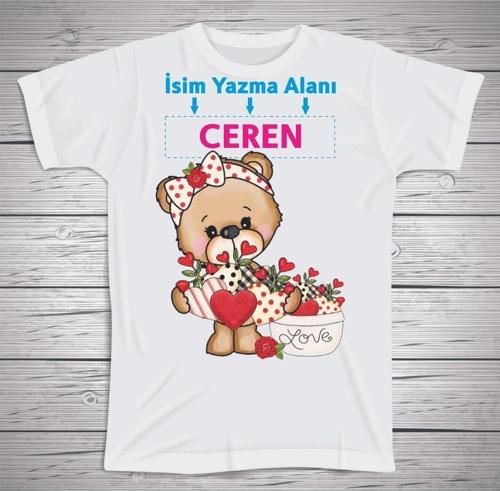 Çocuklara Özel Isim Baskılı Tshirt , Micro Polyester Terletmez Kumaş