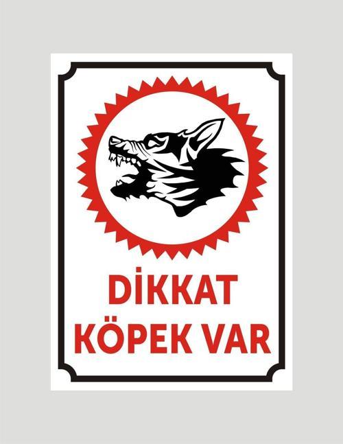 Dikkat Köpek Var Uyarı Ikaz Levhası Aliminyum Levha