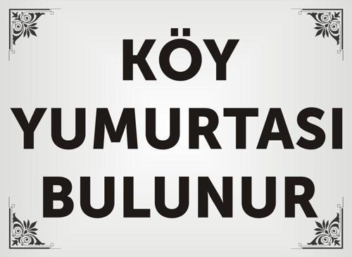 Köy Yumurtası Bulunur Levhası , Aliminyum Gümüş Parlak Renkli Metal Levha 19X26Cm