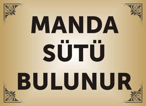 Manda Sütü Bulunur Levhası , Aliminyum Gold Parlak Renkli Metal Levha 19X26Cm