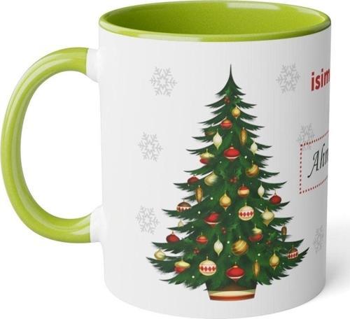 Mutlu Yıllar Kişiye Özel Isim Yazılı Seramik Bardak ,Yeni Yıl Hediyesi ,Yılbaşı Hediyesi