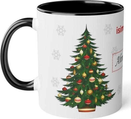 Mutlu Yıllar Kişiye Özel Isim Yazılı Seramik Bardak ,Yeni Yıl Hediyesi ,Yılbaşı Hediyesi