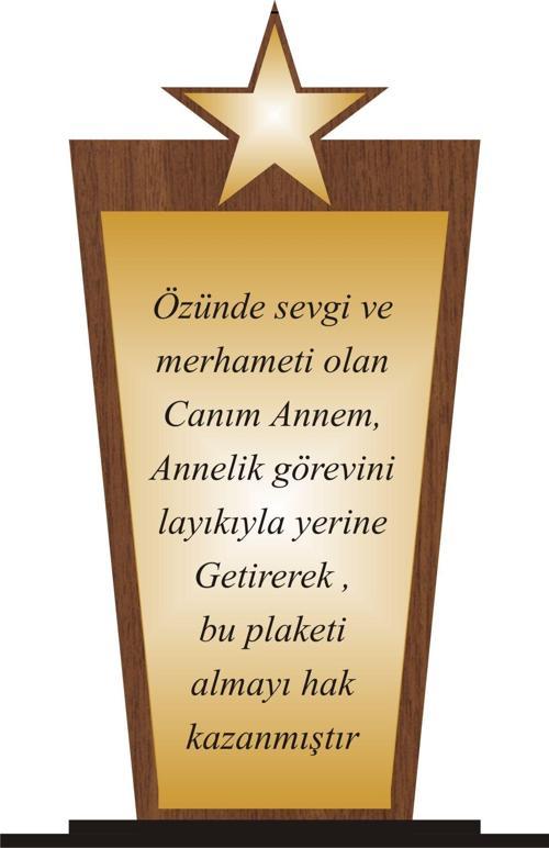 Anneler Günü  Plaketi Ahşap Mdf Gold Levhaya Baskılı  ,Kişiye Özel İsim Baskısı Yapılabilir