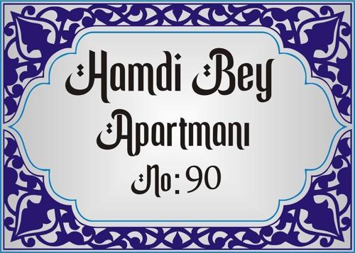 Apartman Isim Levhası Parlak Aliminyum Levhaya Baskılı