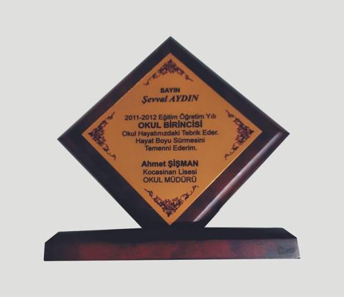 Kişiye Özel Tasarlanabilir Ahşap Plaket 17*15Cm Mdf Cilalı