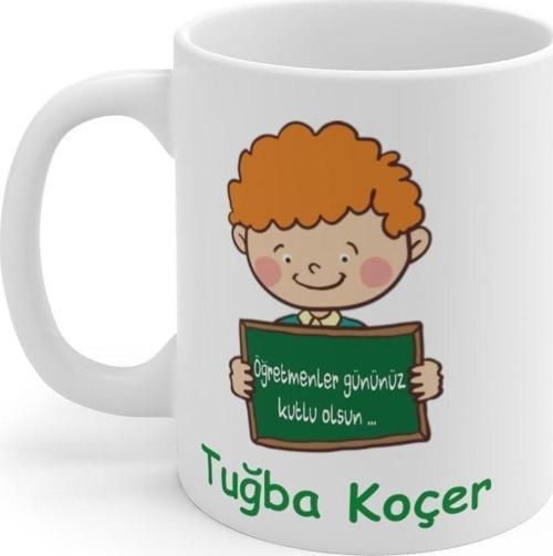 Öğretmenler Günü Hediyesi Öğrenci Ismi Yazılı Seramik Kupa Bardak