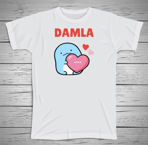 Penguen Karakterli Çocuklara Özel İsim Baskılı Tshirt , Micro Polyester Terletmez Kumaş