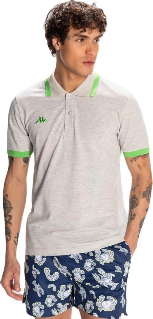 351W46W Logo Neon Erkek Polo Tişört