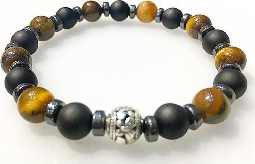 Kaplangözü - Oniks - Hematit - Erkek Doğaltaş Bileklik -