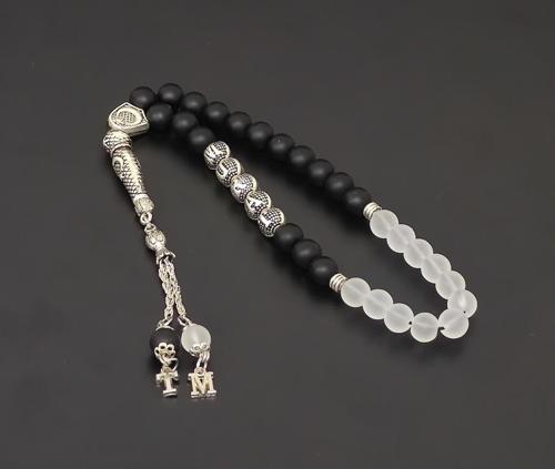 Tesbihsakarya Isimli - Isme Özel - Mat Oniks - Dumanlı Kuvars Doğaltaş Tesbih