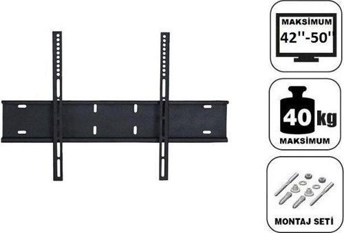 42'' - 50'' 127 Ekran Sabit Tv Askı Aparatı Tüm Tv 'ler İçin - Su Terazili