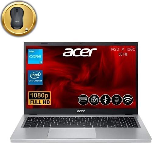 Aspire 3 İ3 8GB 1TB M.2 SSD A315-510P-38X0 ATL11  Fdos 15.6'' Dizüstü Bilgisayar+Mouse