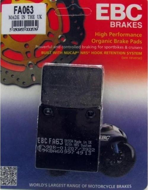 Fa063 1995-2004 Suzuki GSF 600 Bandit S Uyumlu Arka Fren Balatası Organik Balata