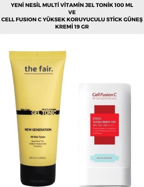 . Multi Vitamin Jel Tonik 100 ml ve Cell Fusion C Stick Güneş Kremi 19 G
