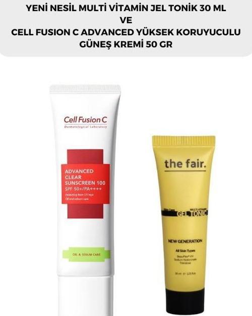 . Multi Vitamin Jel Tonik 30 ml ve Cell Fusion C Advanced Clear Güneş Kremi 50 ml