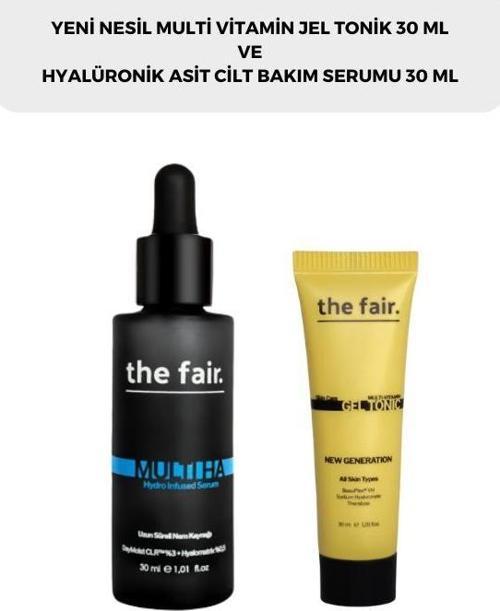 . Multi Vitamin Jel Tonik 30 ml ve Hyalüronik Asit Nemlendirici Cilt Bakım Serumu 30 ml