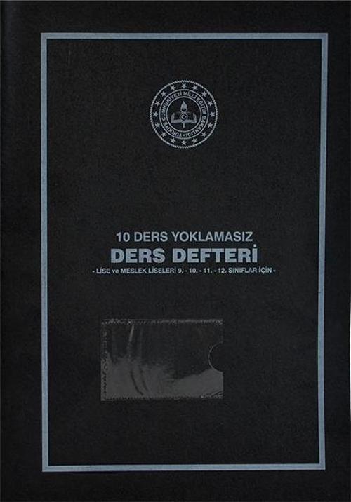  Gülpaş 10 Ders Yoklamasız Ders Defteri Siyah Plastik Kapak