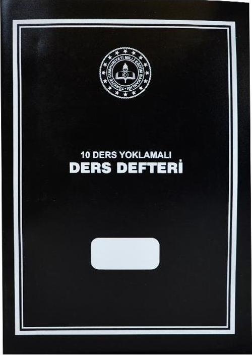 10 Ders Yoklamalı Ders Defteri 28x41 Siyah Plastik Kapak