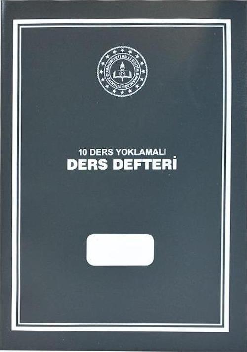 10 Ders Yoklamalı Ders Defteri 28x41 Gri Plastik Kapak