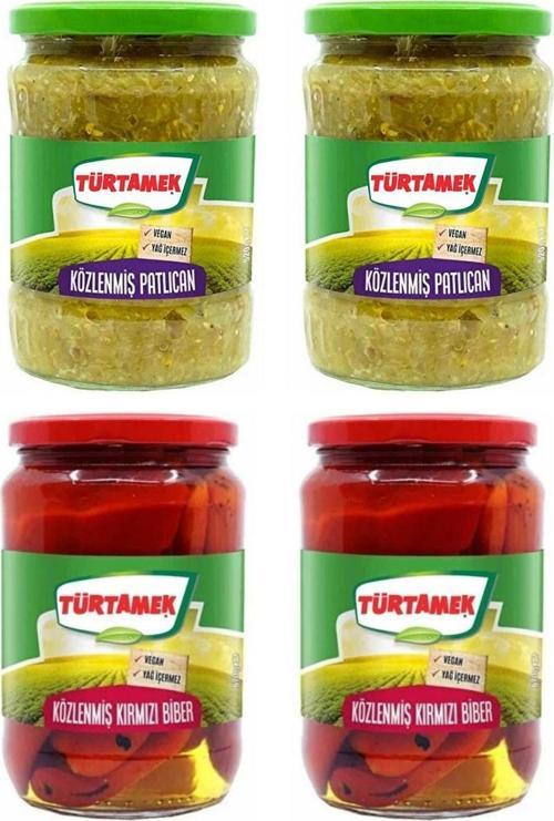 Türtamek Közlenmiş Patlıcan ve Biber 4 lü Karma Paket