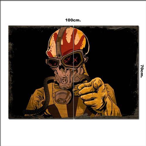 Ahşap Tablo Beş Parmak Ölüm Puncn Baskılı 70*100Cm