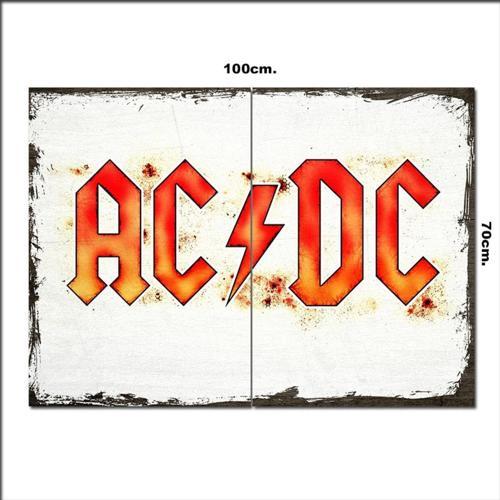 Ahşap Tablo Ac Dc Pster Görseli 70*100Cm