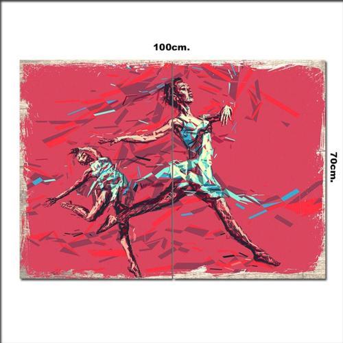 Ahşap Tablo Dansçı Kızlar 70*100Cm