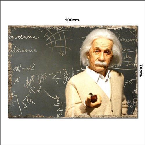 Ahşap Tablo Albert Einstein 70*100Cm