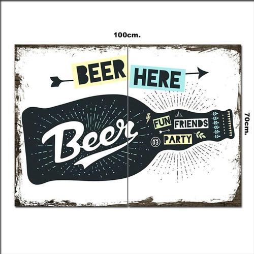 Ahşap Tablo Burada 70*100Cm