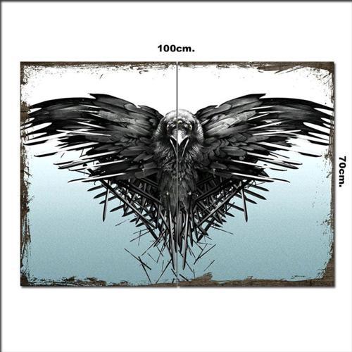 Ahşap Tablo All Men Must Die 70*100Cm