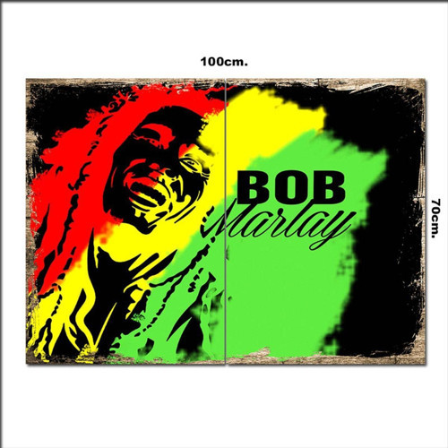 Ahşap Tablo Bob Marlay 70*100Cm