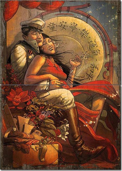 Ahşap Tablo Denizcinin Aşkı Dekoratif Ahşap Tablo