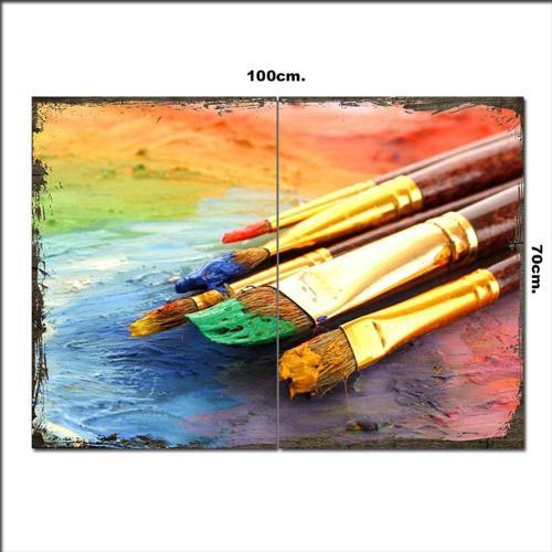 Ahşap Tablo Boya Fırçaları 70*100Cm