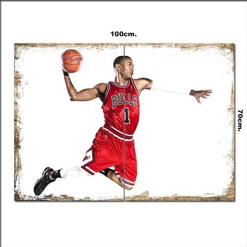 Ahşap Tablo Derrick Rose 70*100Cm