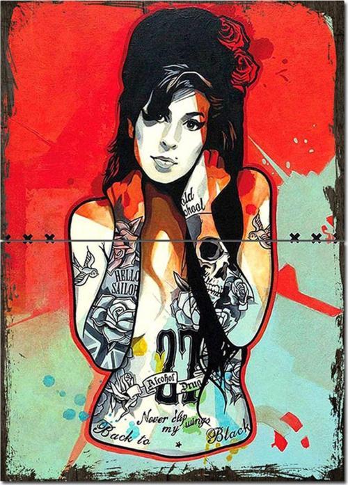 Ahşap Tablo Amy Winehouse Mdf Tablo