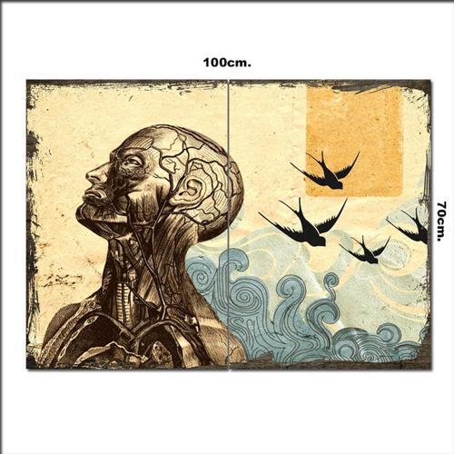 Ahşap Tablo Anatomy 70*100Cm