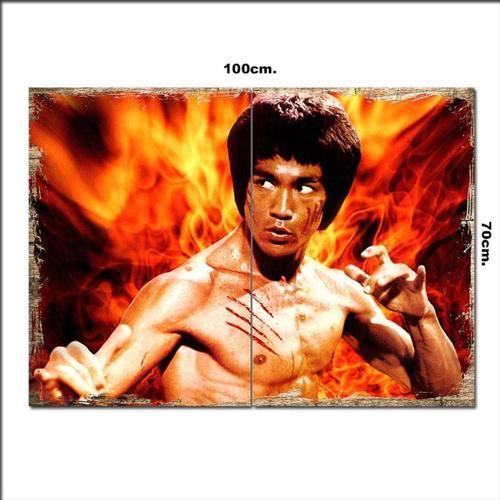 Ahşap Tablo Bruce Lee 70*100Cm