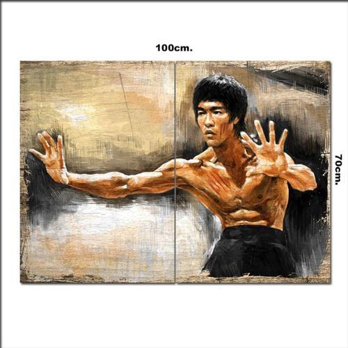 Ahşap Tablo Bruce Lee 70*100Cm
