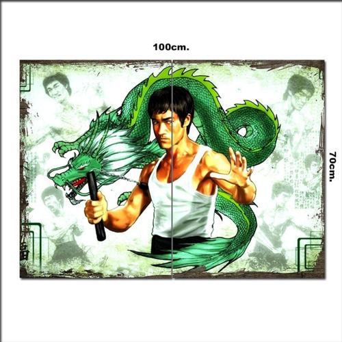 Ahşap Tablo Bruce Lee 70*100Cm