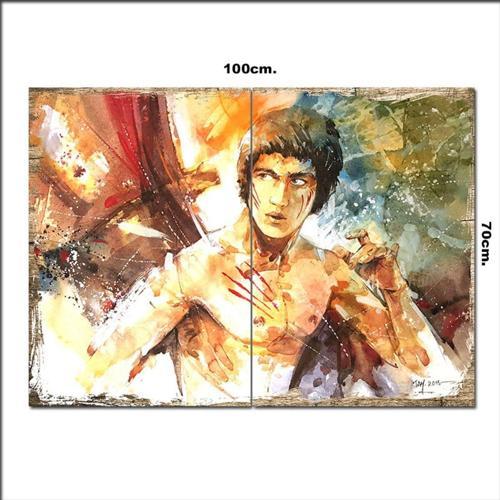 Ahşap Tablo Bruce Lee 70*100Cm