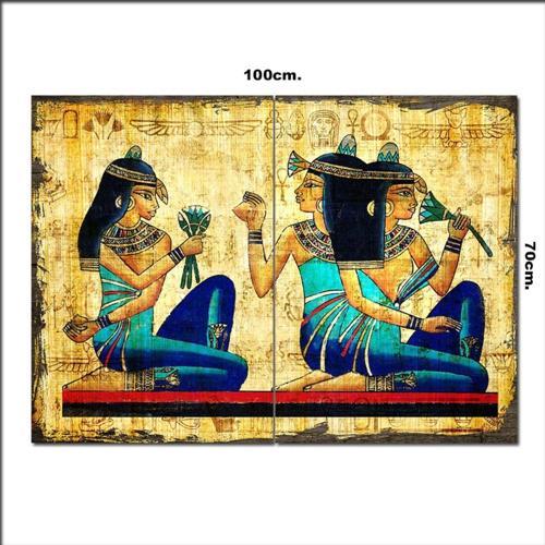 Ahşap Tablo Antik Mısır 70*100Cm